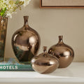 Ansen Mirrored Ceramic Decorative Vases 3-piece set