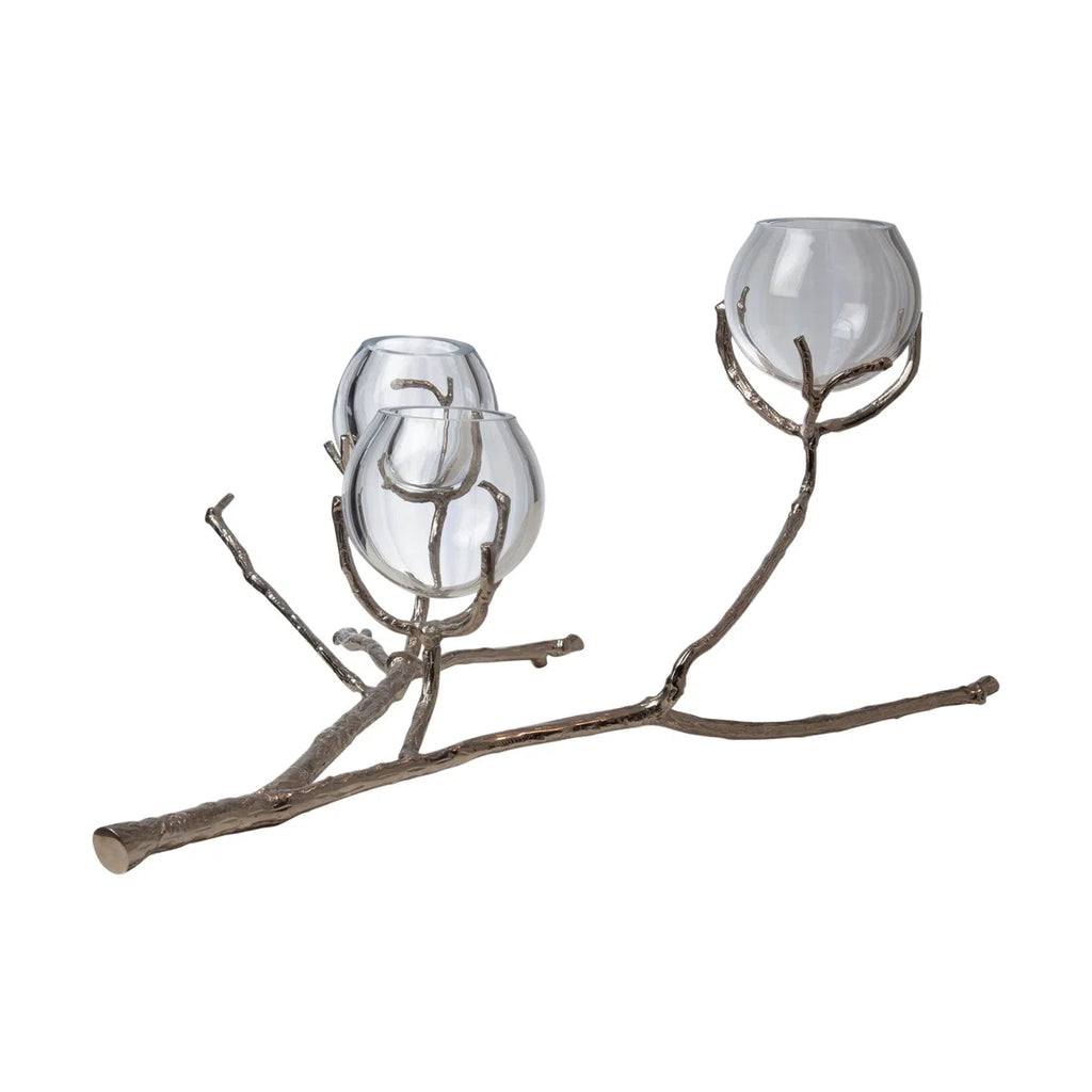 Twig 3 Vase Holder-Nickel